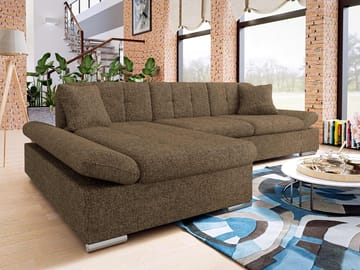 Djerra Bäddsoffa med Divan 3-sits - Brun - Möbler - Soffa - Bäddsoffa