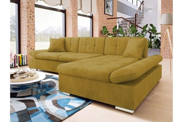 Djerra Bäddsoffa med Divan 3-sits - Gul - Möbler - Soffa - Bäddsoffa