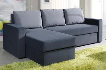 Domino Divanbäddsoffa 234x156x82 cm - Blå/Grå - Möbler - Soffa - Bäddsoffa
