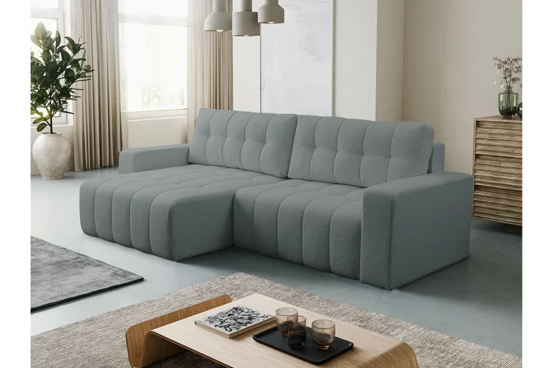 Doryn Bäddsoffa med Divan 3-sits - Grå - Möbler - Soffa - Bäddsoffa