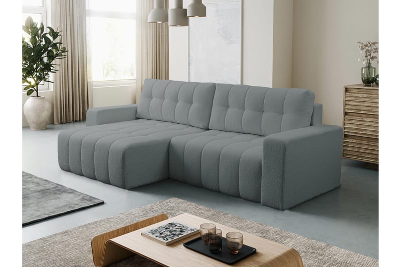 Doryn Bäddsoffa med Divan 3-sits - Grå - Möbler - Soffa - Bäddsoffa