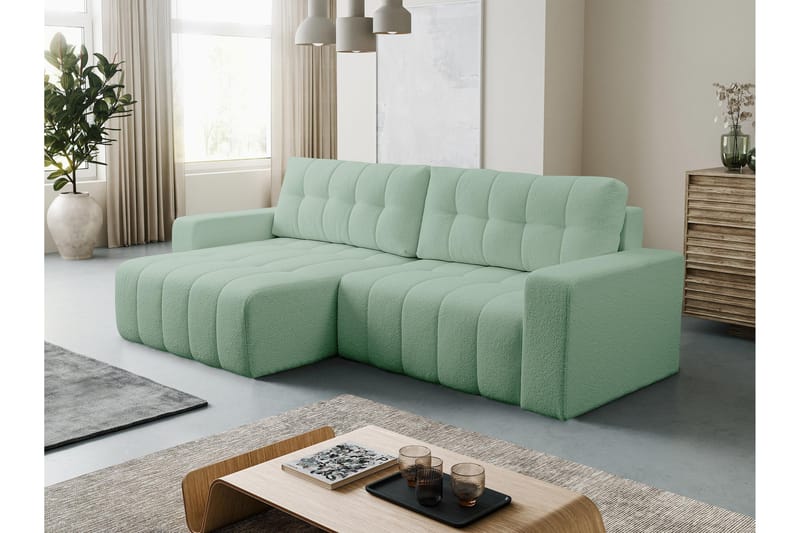 Doryn Bäddsoffa med Divan 3-sits - Grön - Möbler - Soffa - Bäddsoffa