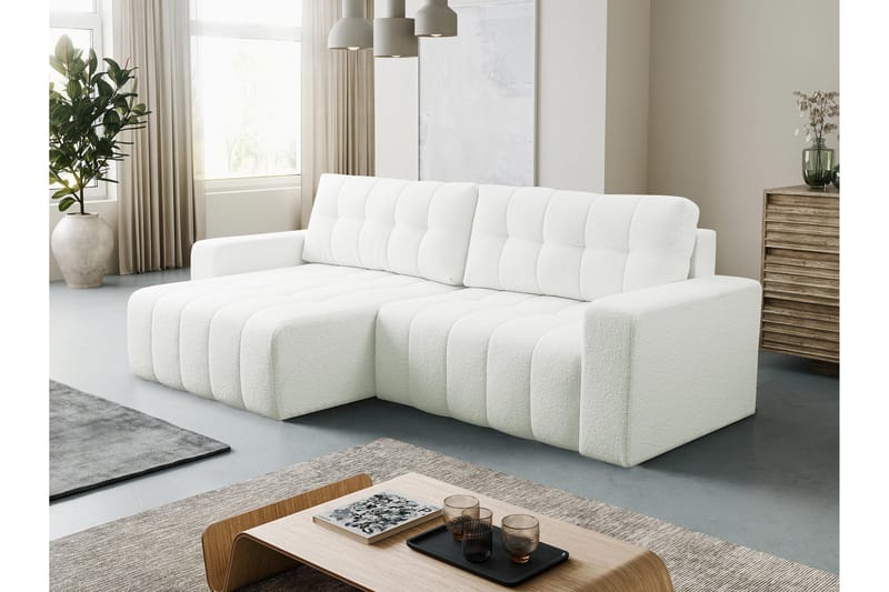 Doryn Bäddsoffa med Divan 3-sits - Vit - Möbler - Soffa - Bäddsoffa