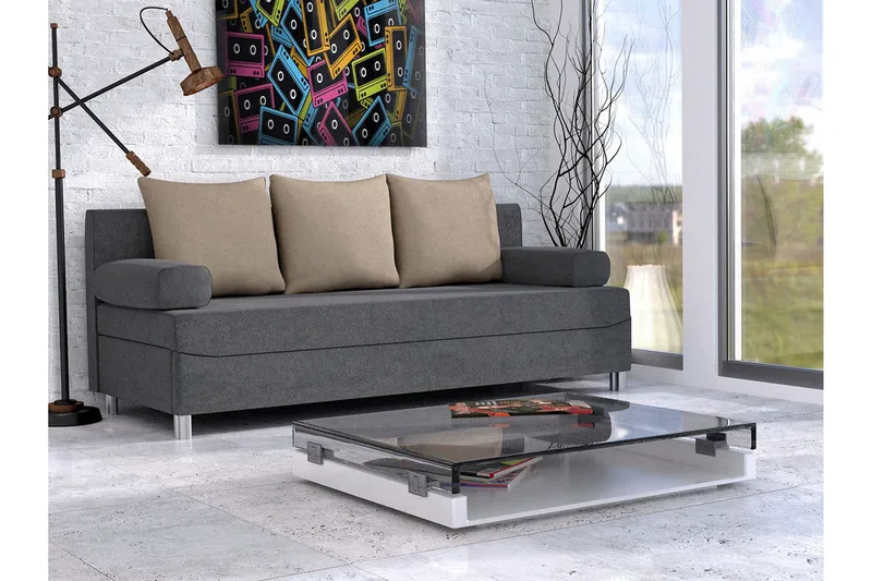 Dover Bäddsoffa 192x80x80 cm - Grå - Möbler - Soffa - Bäddsoffa