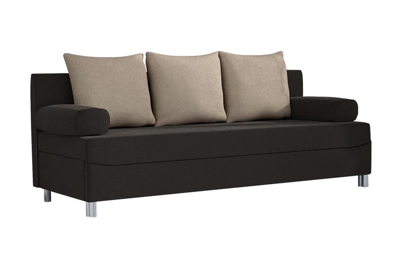 Dover Bäddsoffa 192x80x80 cm - Svart - Bäddsoffa - Bäddsoffa 3 sits - Sammetssoffa