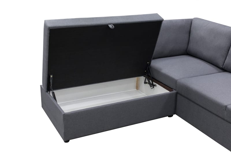 Dream hörnsoffa med bäddfunktion och förvaring - Mörkgrå - Mörkgrå - Möbler - Soffa - Bäddsoffa