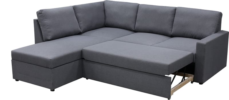 Dream hörnsoffa med bäddfunktion och förvaring - Mörkgrå - Mörkgrå - Möbler - Soffa - Bäddsoffa