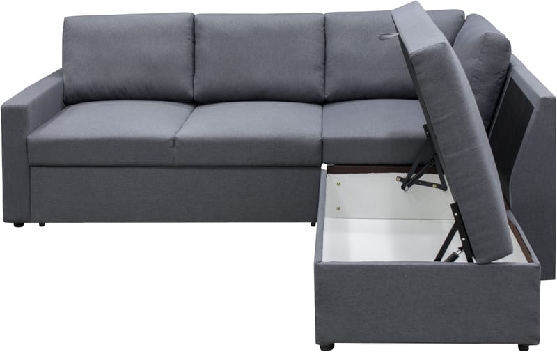 Dream hörnsoffa med bäddfunktion och förvaring - Mörkgrå - Mörkgrå - Möbler - Soffa - Bäddsoffa