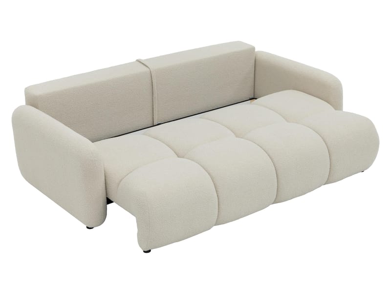 Durven 3-sits Bäddsoffa 160x200 cm med Förvaring i Bouclé - Beige - Möbler - Soffa - Bäddsoffa