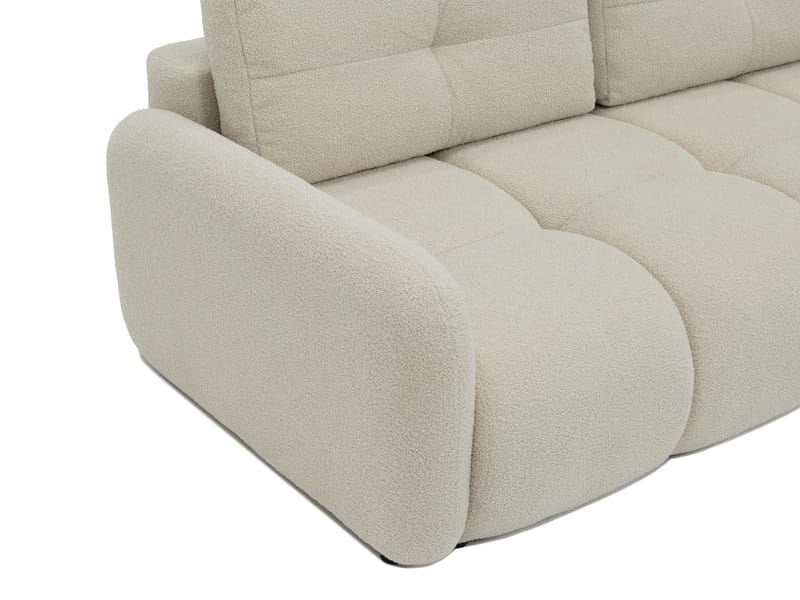 Durven 3-sits Bäddsoffa 160x200 cm med Förvaring i Bouclé - Beige - Möbler - Soffa - Bäddsoffa
