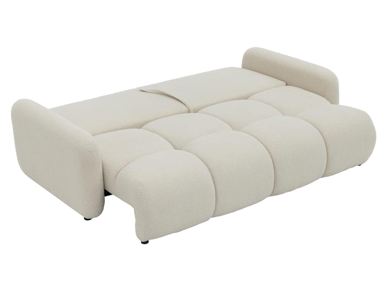 Durven 3-sits Bäddsoffa 160x200 cm med Förvaring i Bouclé - Beige - Möbler - Soffa - Bäddsoffa