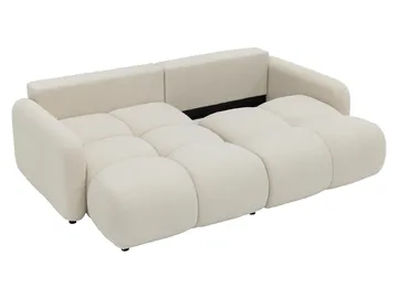 Durven 3-sits Vänster Bäddsoffa med Förvaring i Bouclé - Beige - Möbler - Soffa - Bäddsoffa