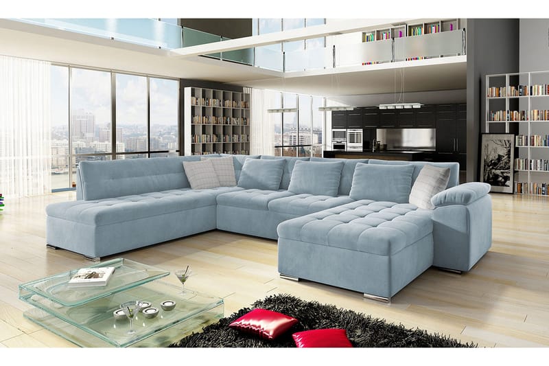 Dynir 4-sits Bäddsoffa - Blå - Möbler - Soffa - Bäddsoffa