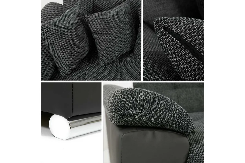 Dynir 4-sits Bäddsoffa i Sammet - Ljusblå - Möbler - Soffa - Bäddsoffa