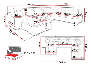 Dynir 6-sits U-Suffa Divan Höger - Möbler - Soffa - Bäddsoffa