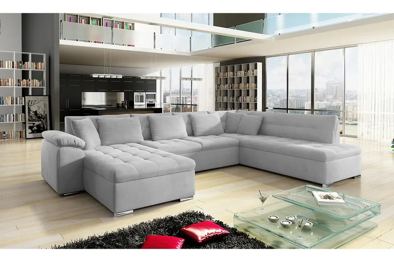 Dynir Bäddsoffa m. Divan och Schäslong 4-sits - Vit - Möbler - Soffa - Bäddsoffa