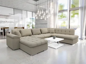 Dynir Bäddsoffa med Divan och Schäslong 5-sits - Beige - Möbler - Soffa - Bäddsoffa
