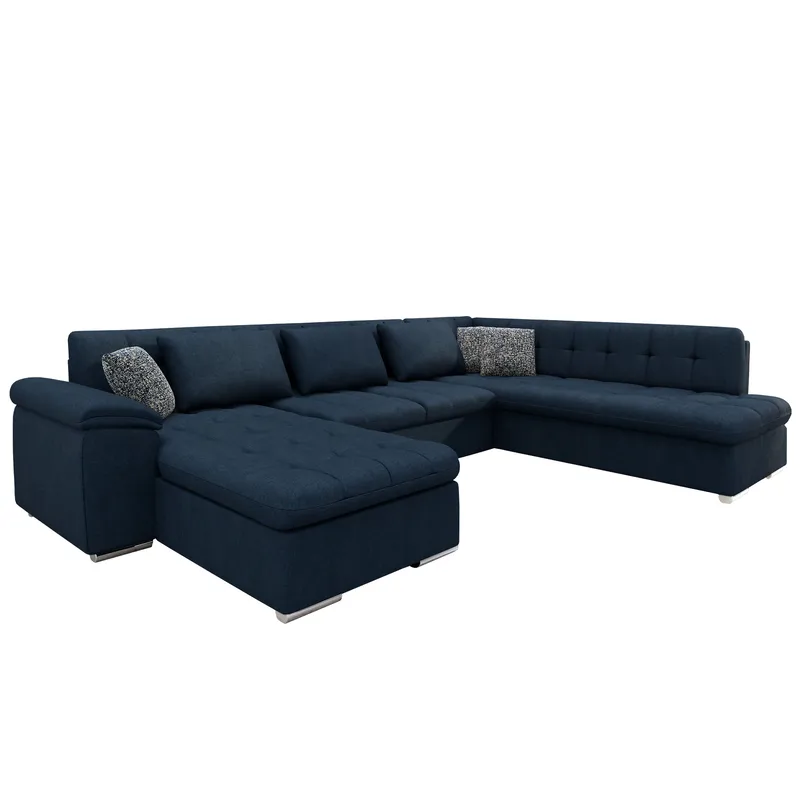 Dynir Bäddsoffa med Divan och Schäslong 5-sits - Blå - Möbler - Soffa - Bäddsoffa