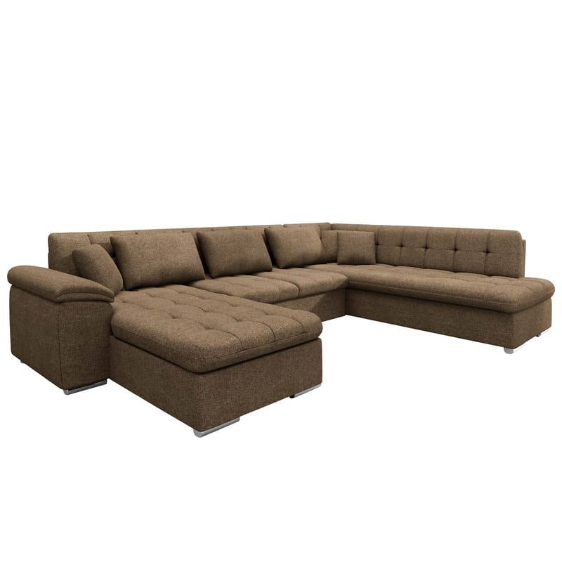 Dynir Bäddsoffa med Divan och Schäslong 5-sits, Brun