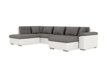 Dynir Hörnbäddsoffa Divan med Förvaring Höger - Vit/Ljusgrå - Möbler - Soffa - Bäddsoffa