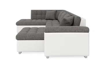 Dynir Hörnbäddsoffa Divan med Förvaring Höger - Vit/Ljusgrå - Möbler - Soffa - Bäddsoffa