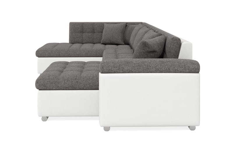 Dynir Hörnbäddsoffa Divan med Förvaring Höger - Vit/Ljusgrå - Möbler - Soffa - Bäddsoffa