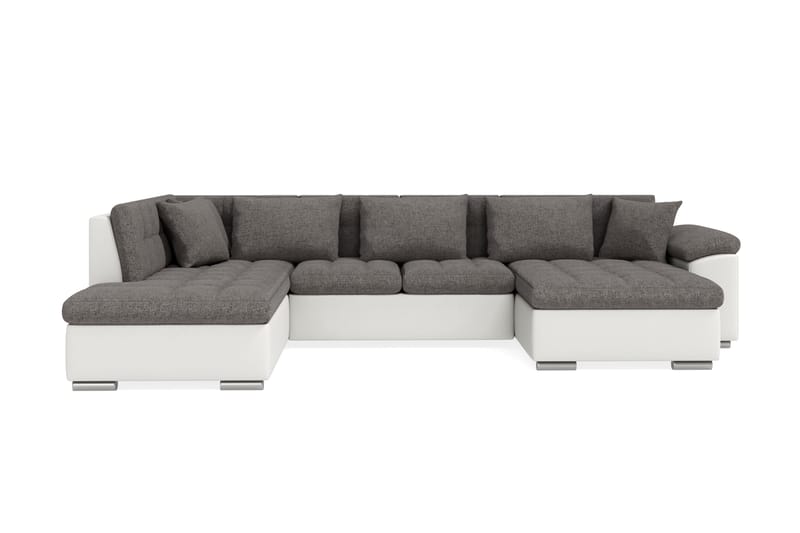 Dynir Hörnbäddsoffa Divan med Förvaring Höger - Vit/Ljusgrå - Möbler - Soffa - Bäddsoffa