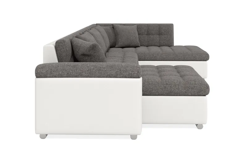 Dynir Hörnbäddsoffa Divan med Förvaring Vänster - Ljusgrå/Vit - Möbler - Soffa - Bäddsoffa
