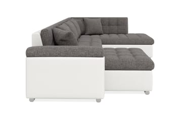 Dynir Hörnbäddsoffa Divan med Förvaring Vänster - Ljusgrå/Vit - Möbler - Soffa - Bäddsoffa