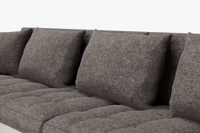 Dynir Hörnbäddsoffa Divan med Förvaring Vänster - Ljusgrå/Vit - Möbler - Soffa - Bäddsoffa