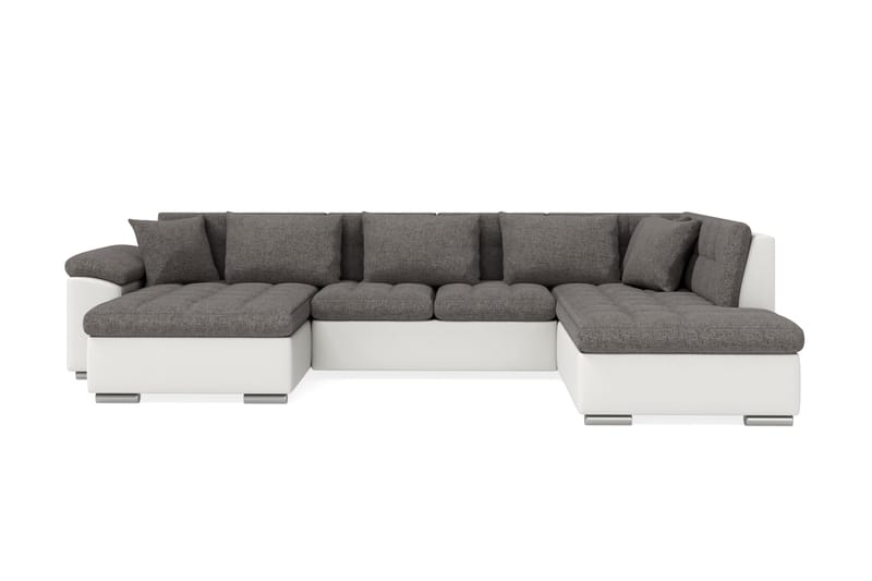 Dynir Hörnbäddsoffa Divan med Förvaring Vänster - Ljusgrå/Vit - Möbler - Soffa - Bäddsoffa