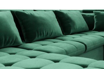 Dynir Vänster Tuftad Bäddsoffa med Förvaring i Sammet - Grön - Möbler - Soffa - Bäddsoffa