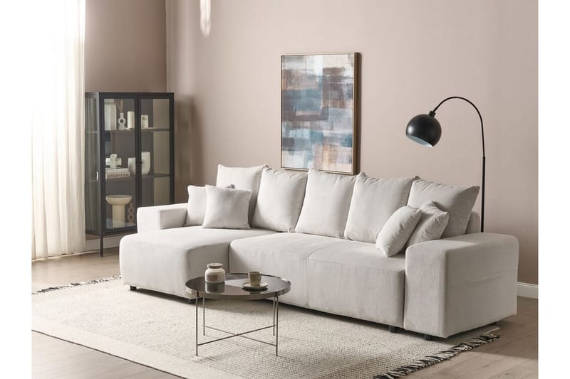 Dysis Hörnbäddsoffa 3-sits - Beige/Svart - Möbler - Soffa - Bäddsoffa
