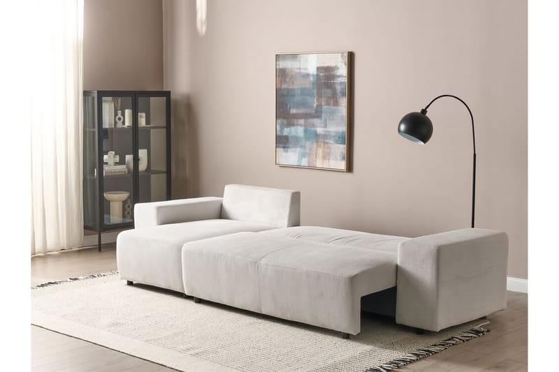 Dysis Hörnbäddsoffa 3-sits - Beige/Svart - Möbler - Soffa - Bäddsoffa