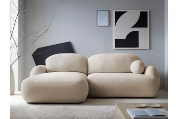 Efrem Bäddsoffa med Divan 3-sits i Bouclé - Beige - Möbler - Soffa - Bäddsoffa