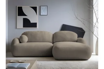 Efrem Bäddsoffa med Divan 3-sits i Bouclé - Brun - Möbler - Soffa - Bäddsoffa