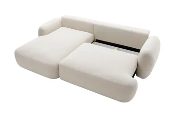 Efrem Bäddsoffa med Divan 3-sits i Bouclé - Ljusgrå - Möbler - Soffa - Bäddsoffa