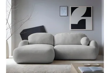Efrem Bäddsoffa med Divan 3-sits i Bouclé - Ljusgrå - Möbler - Soffa - Bäddsoffa