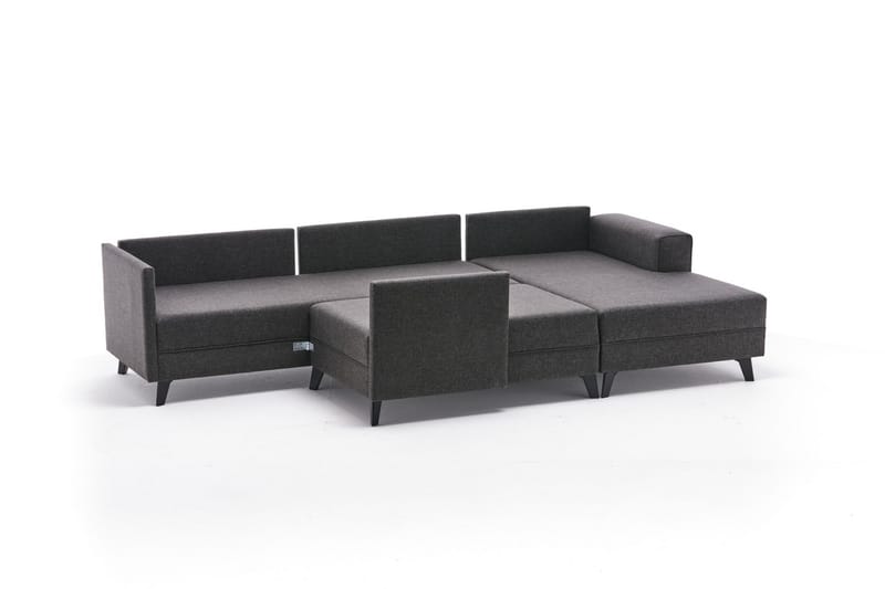 Efsunlu U-bäddsoffa - Antracit/Svart - Möbler - Soffa - Bäddsoffa