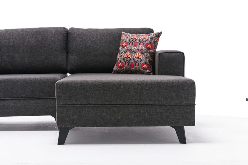 Efsunlu U-bäddsoffa - Antracit/Svart - Möbler - Soffa - Bäddsoffa