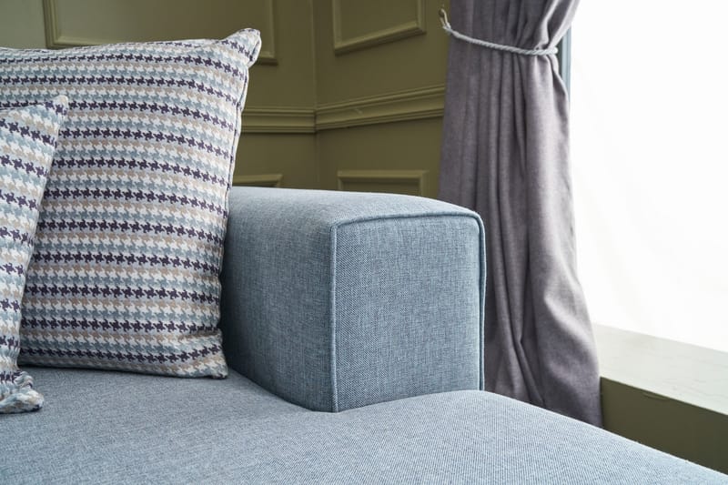 Efsunlu U-bäddsoffa - Blå/Svart - Möbler - Soffa - Bäddsoffa