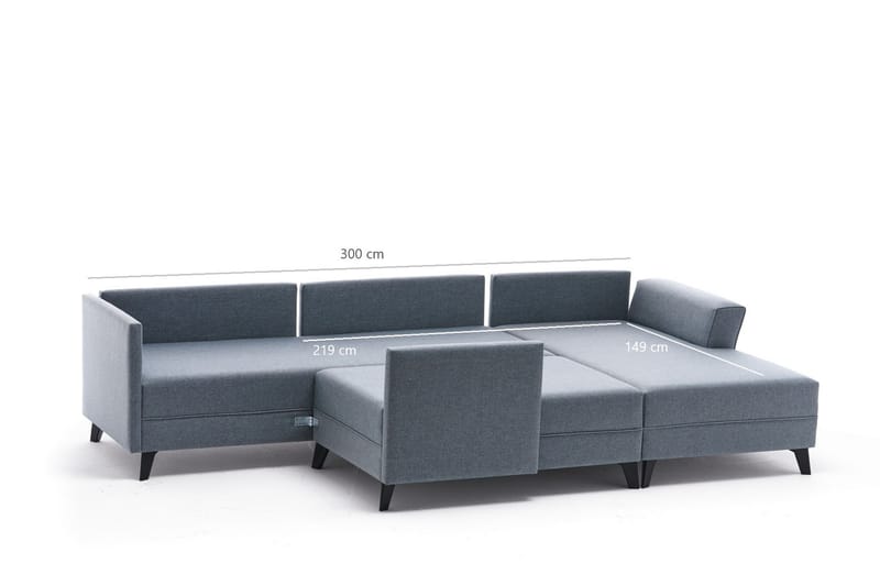 Efsunlu U-bäddsoffa - Brun/Svart - Möbler - Soffa - Bäddsoffa
