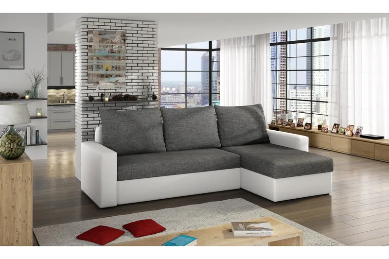 Eguino Bäddsoffa - Grå/Vit - Möbler - Soffa - Bäddsoffa