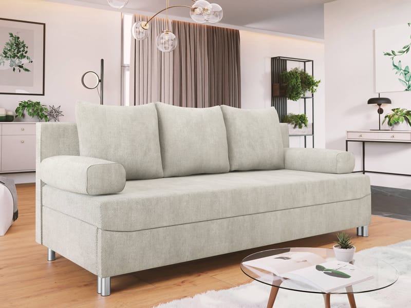Eifion 3-sits Bäddsoffa - ljusbeige - Möbler - Soffa - Bäddsoffa