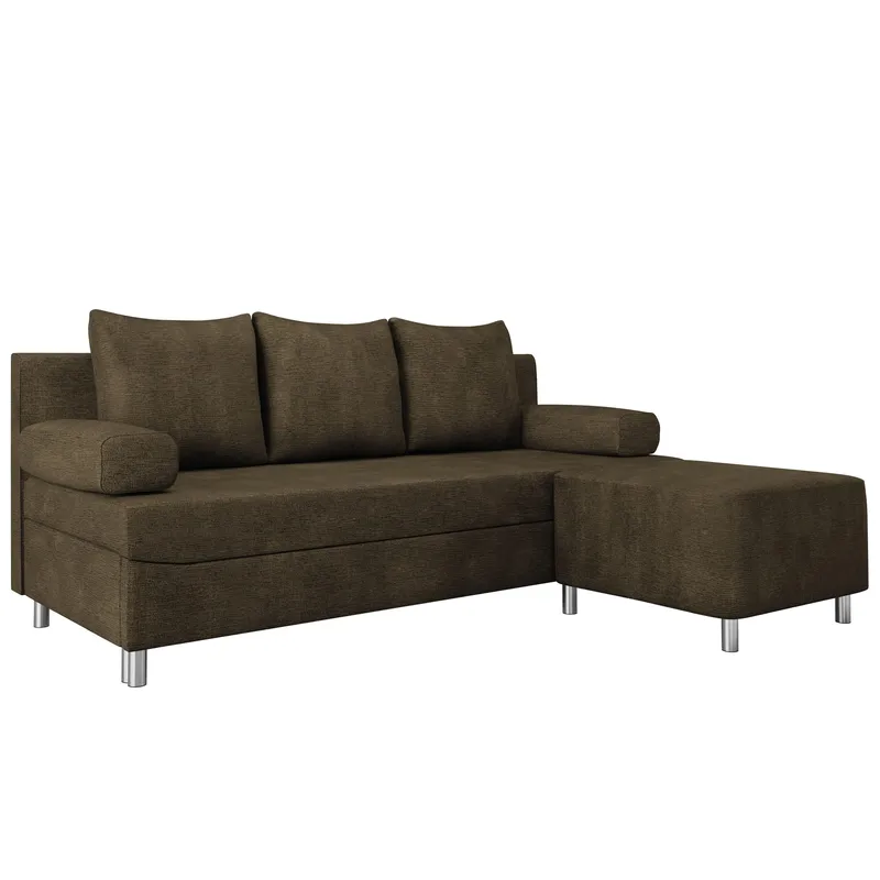 Eifion 3-sits Bäddsoffa med divan Högervänd, brun
