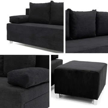Eifion 3-sits Bäddsoffa med divan Högervänd - brun - Möbler - Soffa - Bäddsoffa