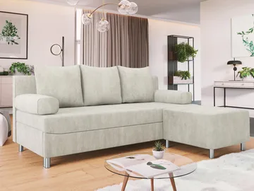 Eifion 3-sits Bäddsoffa med divan Högervänd - ljusbeige - Möbler - Soffa - Bäddsoffa