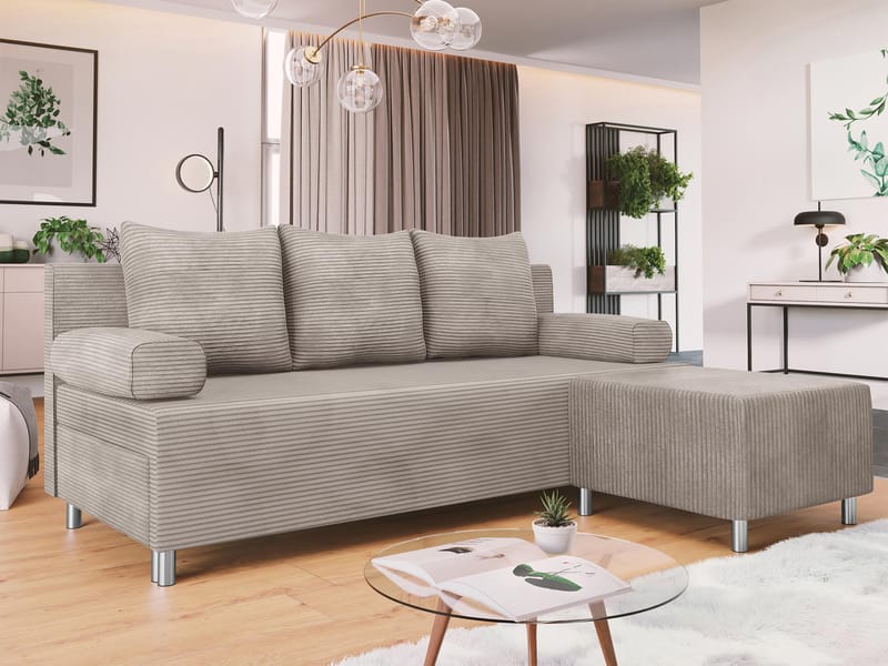Eifion 3-sits Bäddsoffa med fotpall och förvaring - Möbler - Soffa - Bäddsoffa