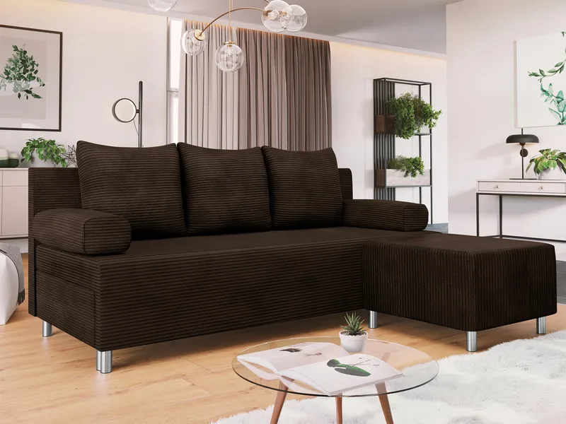 Eifion 3-sits Bäddsoffa med fotpall och förvaring - Möbler - Soffa - Bäddsoffa