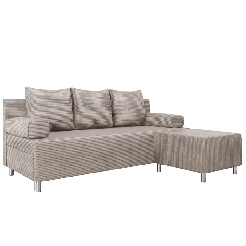 Eifion 3-sits Bäddsoffa med fotpall och förvaring, undefined